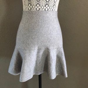 Zara knit gray skater skirt nWOT small